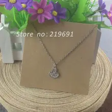 100 шт./лот 10x10 см Крафт ювелирные изделия карты ожерелья карты Крафт-картона настроить свой собственный логотип moq: 1000 шт. ювелирные наборы