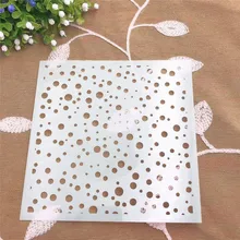 Spotted circle scrapbook stencils spray plastic mold shield DIY cake hollow Embellishment printing lace ruler valentine