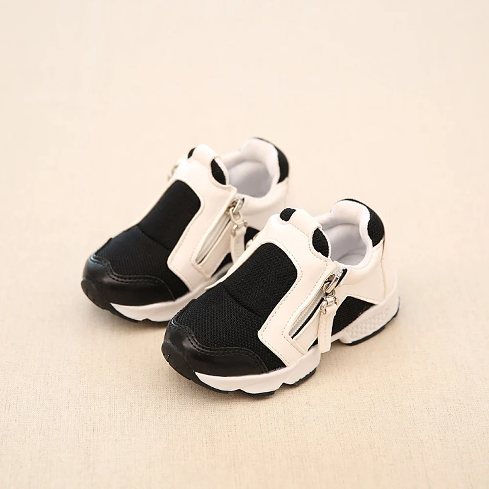 2016 good quality shoes fashion girls boys shoes double side zipper