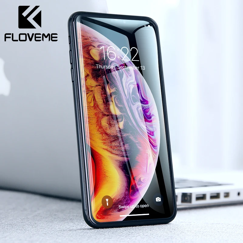 FLOVEME закаленное стекло для iPhone X XS Max XR защитная пленка из мягкого углеродного волокна для iPhone XS полное покрытие стекло