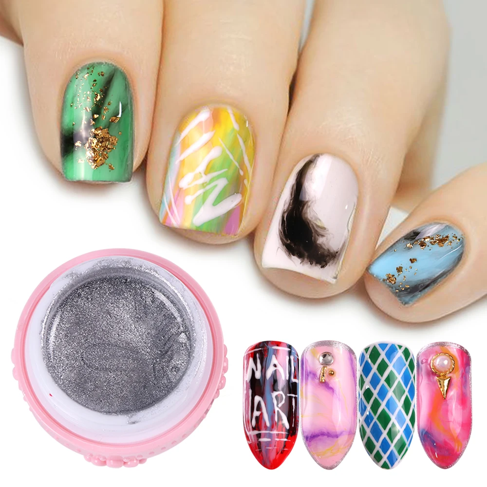 

8ML UV Painting Gel Nail Polish Gold Silver Pure White Colors Drawing Varnish Glitter DIY Nail Art Lacquer Manicure SA892