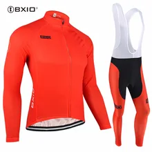 BXIO Invierno Maillot Ciclismo Hombres Red Winter Cycling Sets Thermal Fleece Bike Clothing Long Pro Warm Bicycle Clothes 088