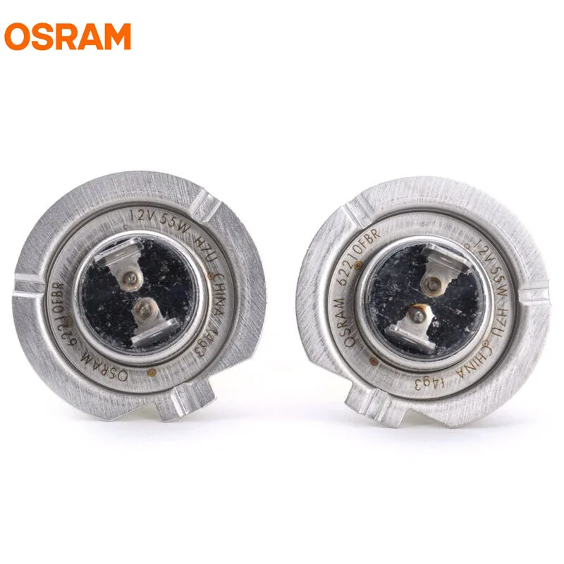 OSRAM H7 12V 55W 2600K 62210FBR Fog Breaker Xenon Yellow 200% Yellow Light 60% More Bright Car Halogen Hi/lo Beam OEM Bulbs Pair