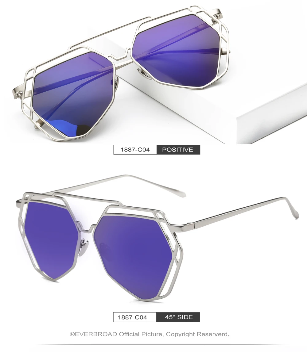 2017 последние солнцезащитные очки пилота женские очки против УФ-лучей типа А и B милые леди морской пляж стиль EV2710