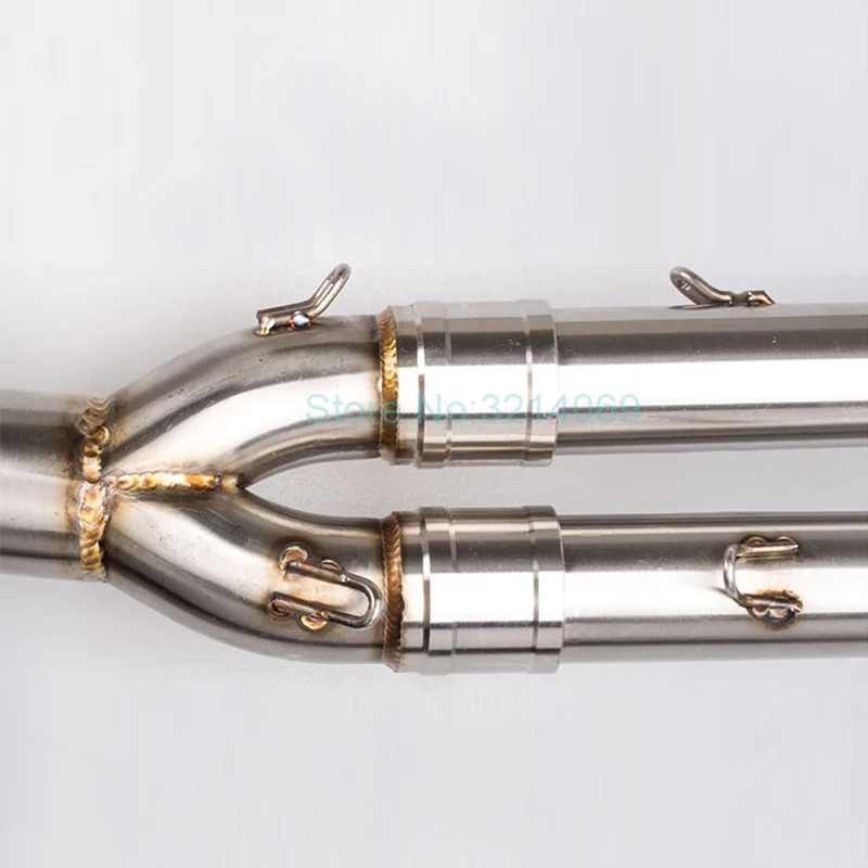 Слипоны для Yamaha Tmax 530 Tmax 500 полная выхлопная система 2008- нержавеющая сталь среднего соединения трубы изгиб трубы соединение