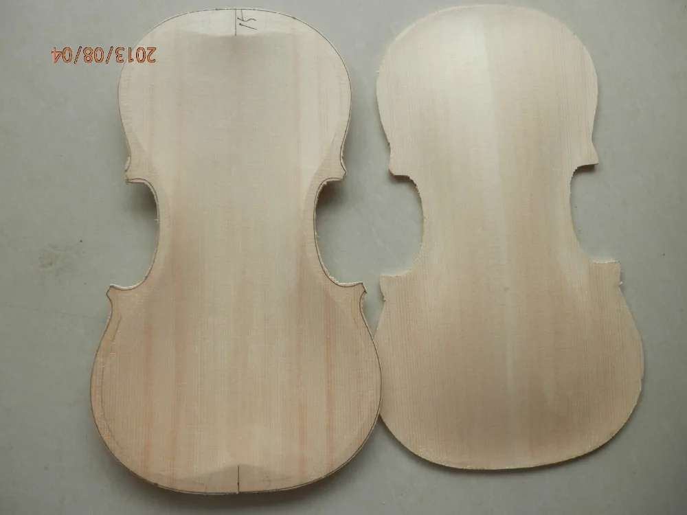 

4/4 violin old spruce top half finished , violin parts , violin top