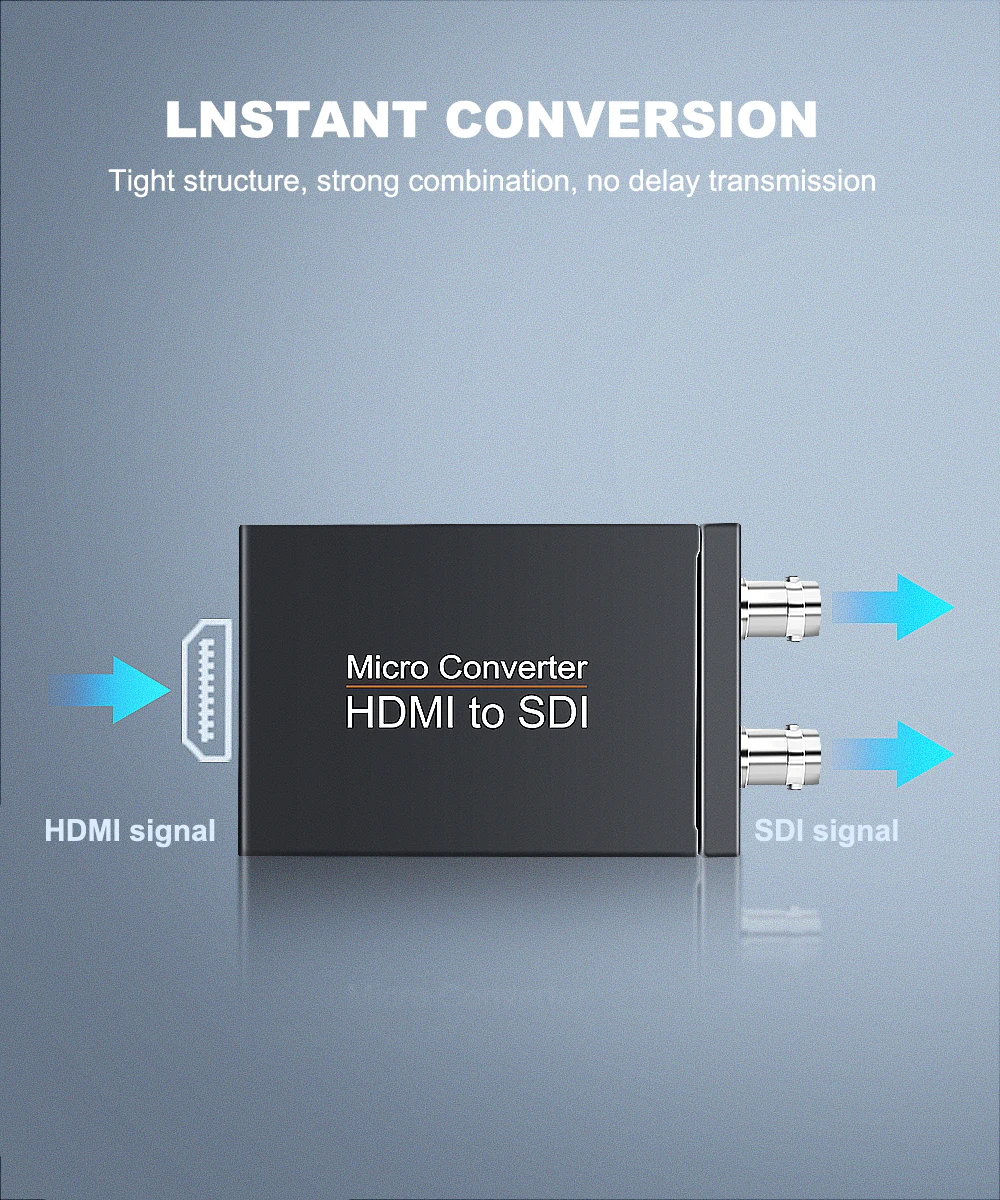 SDI к HDMI/HDMI к SDI с питанием Mini 3g HD SD-SDI видео микропроцессор адаптер с аудио Авто формат обнаружения для камеры