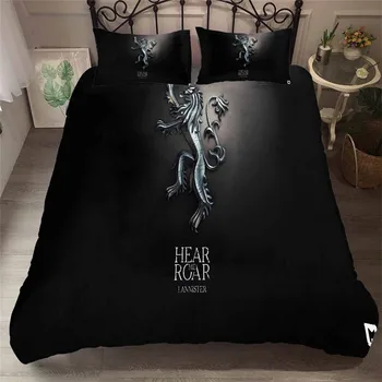 

HELENGILI 3D Bedding Set game of Thrones Print Duvet Cover Set Bedcloth with Pillowcase Bed Set Home Textiles #GOT-11