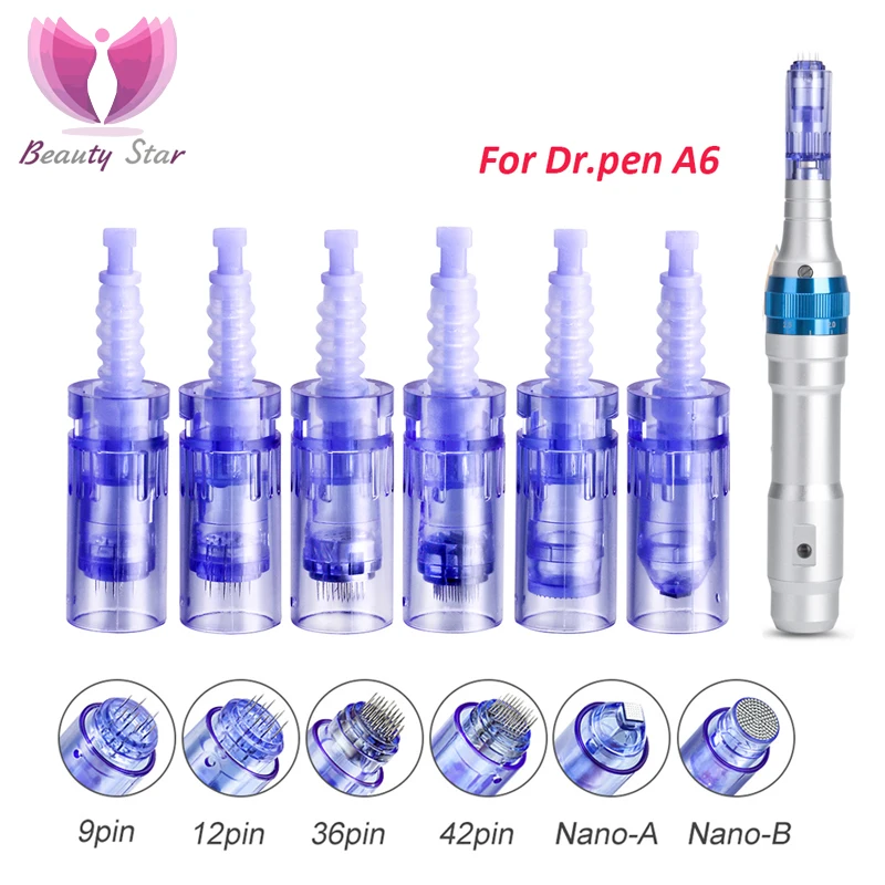 

Beauty Star 10/50pcs Electric Derma Pen Needle 9/ 12/ 36/ 42/ Nano Cartridges Bayonet For Dr.pen Ultima A6 Tattoo Micro Needles