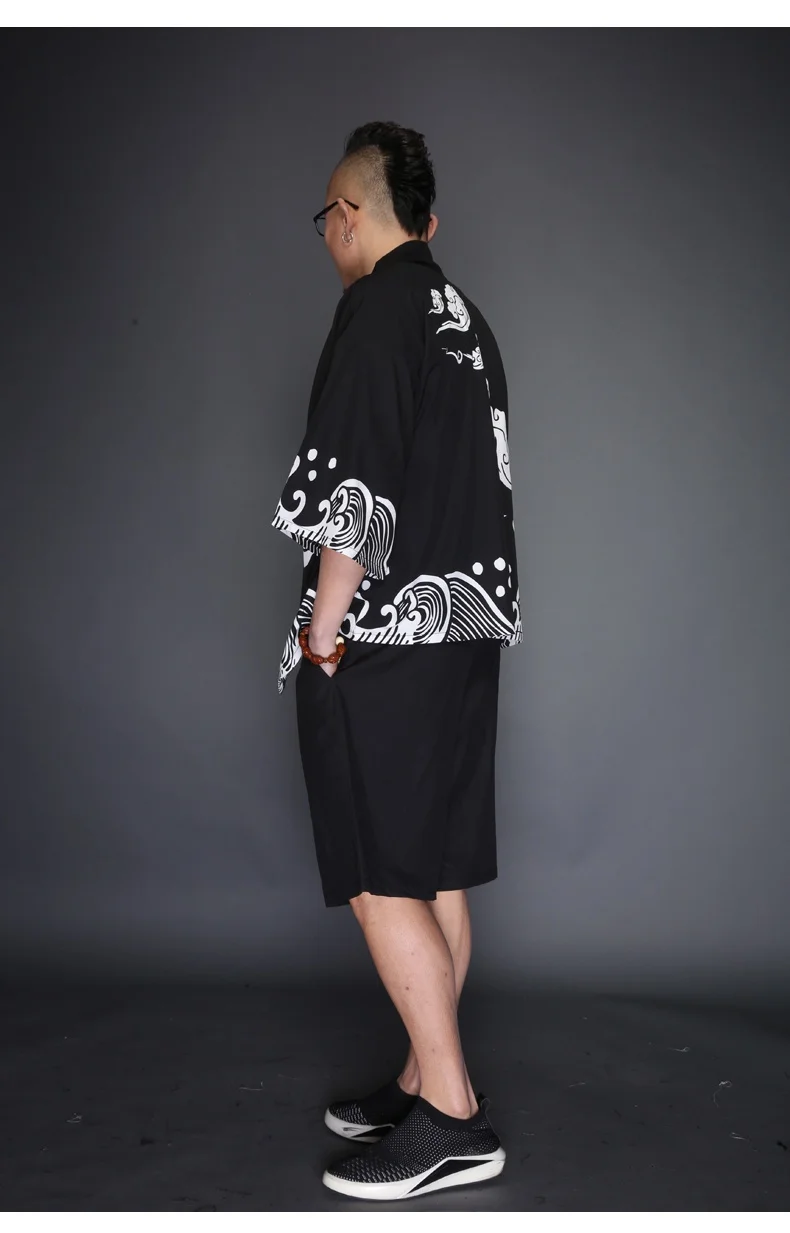 Zongke Дракон кимоно куртка мужская Японская уличная одежда кимоно Кардиган Куртка мужская черная ветровка мужские куртки пальто лето