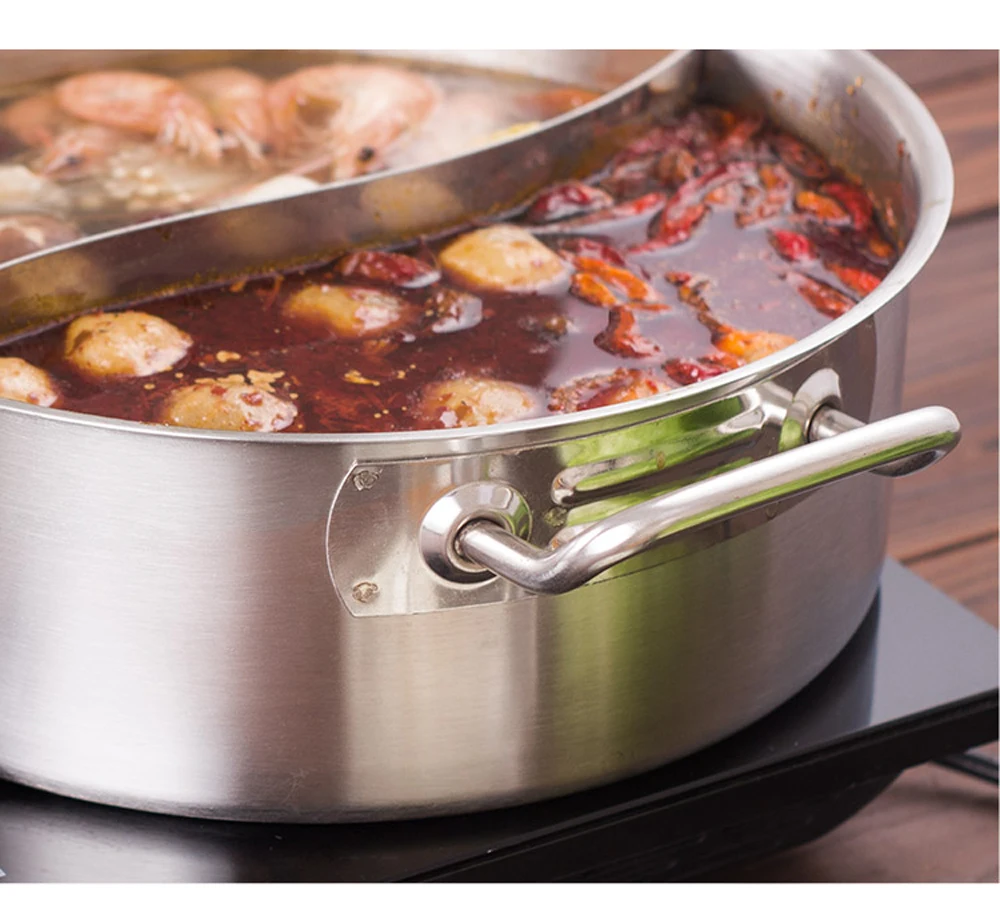 Нержавеющая сталь для тушеного мяса с суповые кастрюли жаркого антипригарная