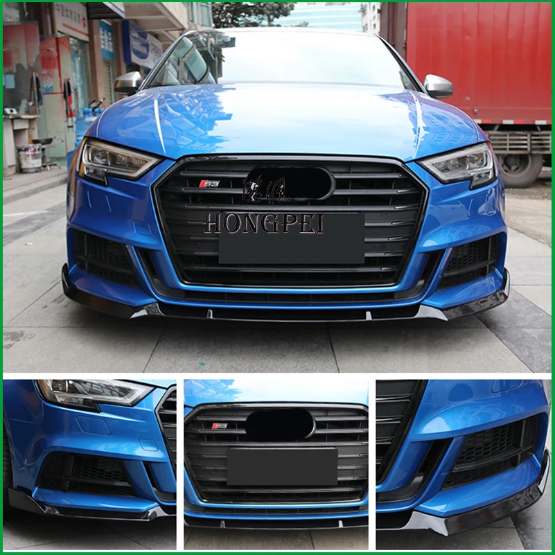 Для Audi A3 S Line 8V 2017 2018 передний бампер Защита для губ рассеиватель S3 Стиль