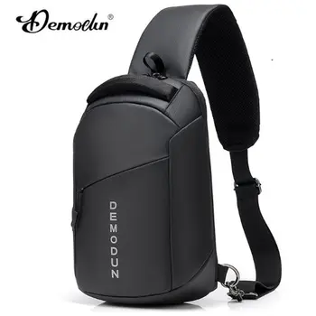 

New Nylon Fashion Men Messenger Bag Men USB Charging Design Man Chest Bag Pack Anti Theft Shoulder Crossbody bags for Teenage