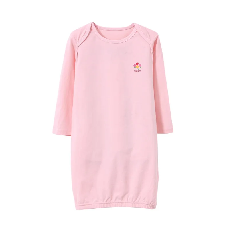 Тип одежды для маленьких мальчиков вентиляции поглощения пота Детские хлопковые пижама с длинными рукавами Ночное платье Мода комфорт - Цвет: Розовый