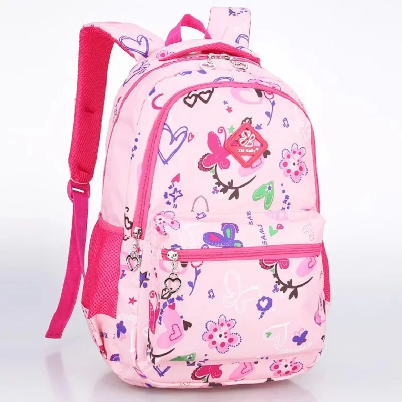 Pink Printing Girl School Bag Girl's Backpack Kids Satchel Rucksack