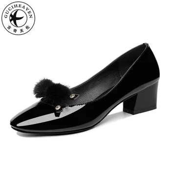 

2019 Classical Midle Pointed Toe Heels Party Pink Princess Dress Shoes Romantic Wedding Shoes Zapatos Mujer Pink Black Color