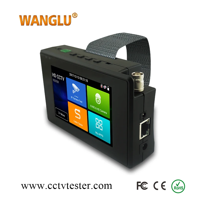 

WANGLU New 4" wirst IPC-1800ADH Plus coaxial HD 4.0 CCTV Tester Monitor with 4K H.265 IP CVI TVI AHD CVBS ALL IN ONE Camera test