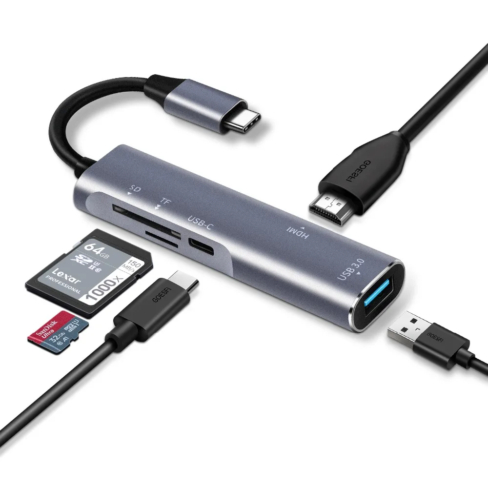 USB C к HDMI USB OTG кард-ридер с зарядным портом для huawei mate 20 p30 p20/pro samsung galaxy s8 s9 s10/plus note8/9