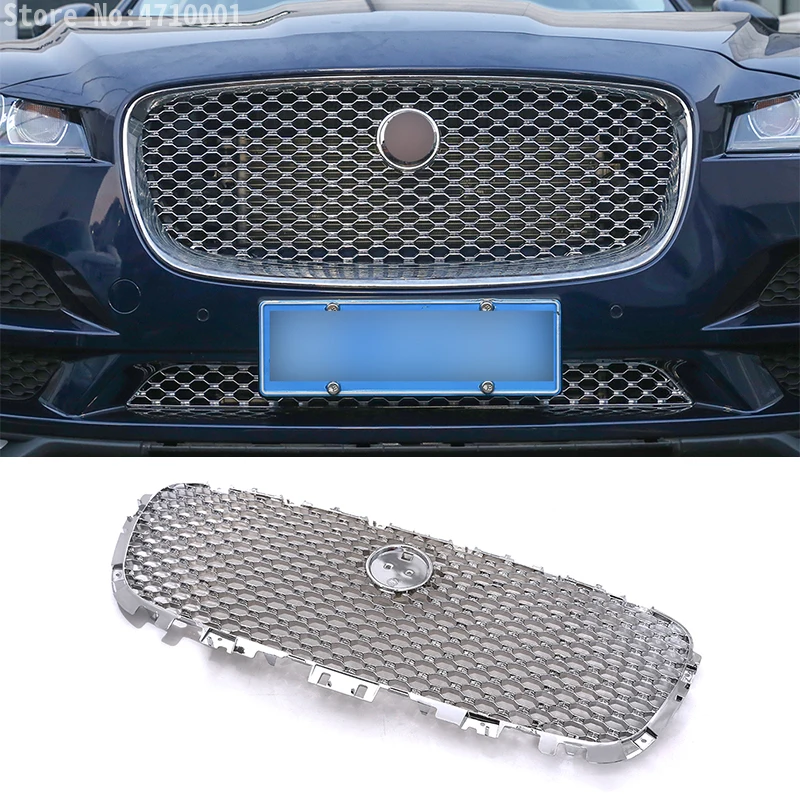 

For Jaguar F-Pace F Pace X761 2016 2017 Car-styling ABS Car Head Front Grill Cover Trim Auto Replacement Parts 1PC