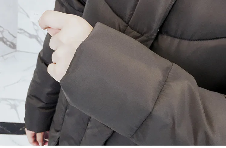 Women Parkas Long Winter Loose Cotton Coat Female Hooded Winter Jacket Women 2018 Women Winter Coat Korean Style LZ979 (17)