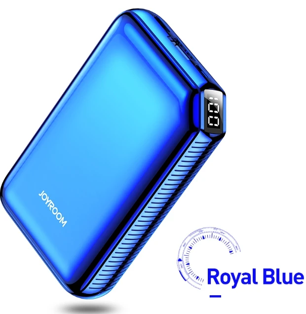 Joyroom 9000mAh 5V 3.1A быстрое зарядное устройство power Bank светодиодный дисплей батарея для зарядки телефона power Bank для телефонов iPhone type-c Android - Цвет: Синий