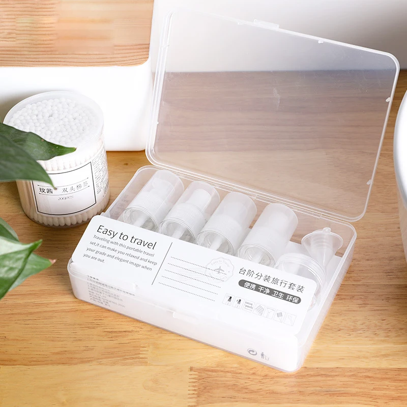 

10pc/set Travel Mini Make Up Plastic Transparent Empty Eyeshadow Makeup Cosmetic Face Cream Pot Bottles