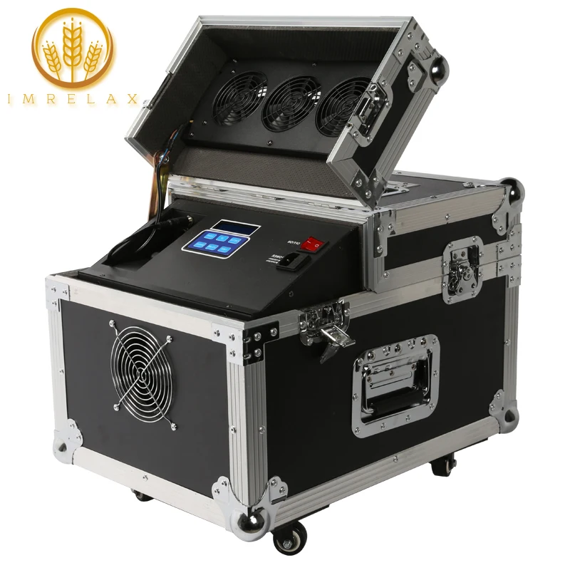 

IMRELAX New 1000w Professional Haze Machine Dual Hazer Machine Fog Smoke Machine with Flight Case Stage Lighting Effect Machine