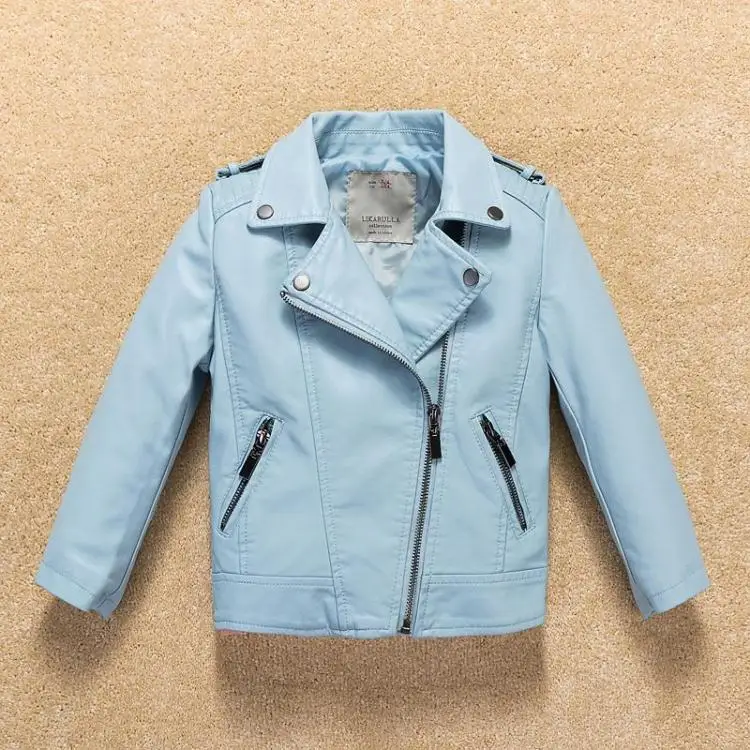 Детская куртка из искусственной кожи для младенцев 2017|children outwear|leather girls jacketgirls jacket