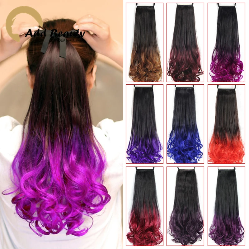 Wavy Drawstring Ponytail Hair Hairpieces Dancing Dress Ponytail Clip in