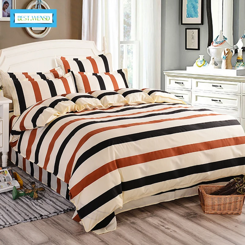cheap BEST.WENSD Bed Linen Bedding Set Home Textiles 4pc Family Set Include Bed Sheet amp;Duvet Cover amp;Pillowcases Full Queen King Size