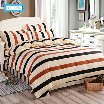 

BEST.WENSD Bed Linen Bedding Set Home Textiles 4pc Family Set Include Bed Sheet&Duvet Cover&Pillowcases Full Queen King Size
