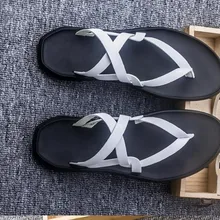 Популярные летние для отдыха Вьетнамки открытый мягкая кожа Рим гладиаторы на плоской подошве Hombre Sapatos