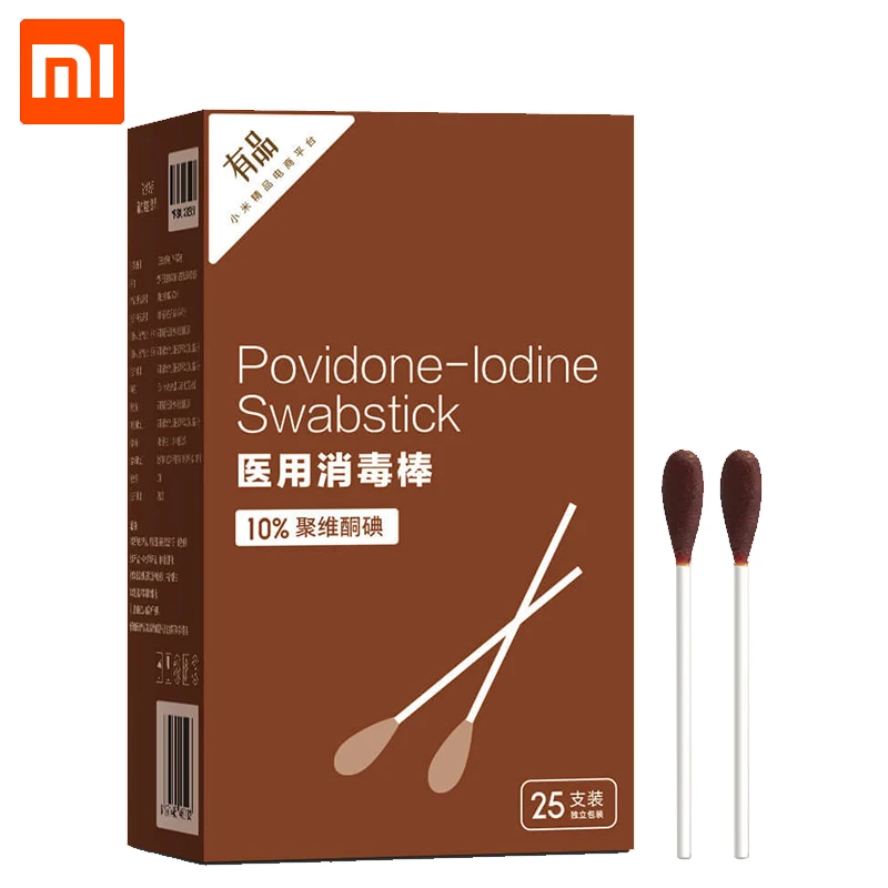 25 шт Xiaomi Mijia Miaomiaoce одноразовые медицинские спиртовые палочки дезинфицированные