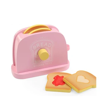 

Wooden baby real life simulation toys pretend toaster toast breakfast early childhood play toys for children gifts
