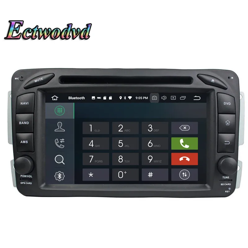 Top Ectwodvd Octa Core Android 9.0 Car Multimedia DVD Player for Benz E-Class W210 (1998-2001) for Benz A-Class W168 (1998-2001) 9