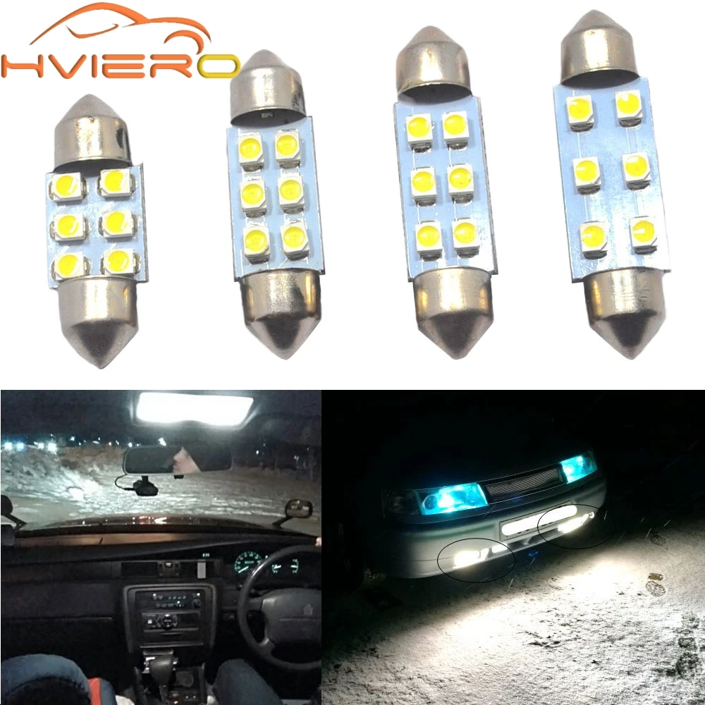 Белый купол Festoon светильник C5w C10W Автомобильный светодиодный осветительный s