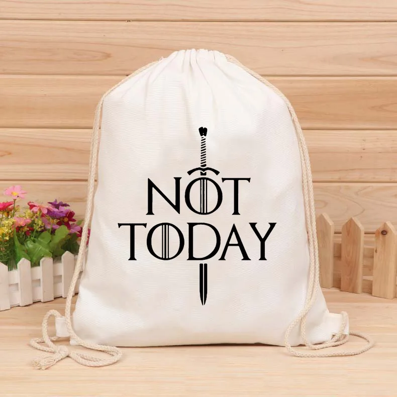 New Arya stark not today women's bag female backpack bags Drawstring bag Draw pocket for women 2019 New Arya stark not today women's bag female backpack bags Drawstring bag Draw pocket for women 2019