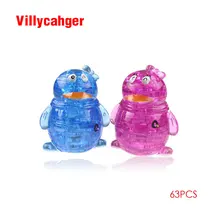 3D головоломка со вспышкой DIY Модель Строительная игрушка для украшение для детской Пингвин 9008A