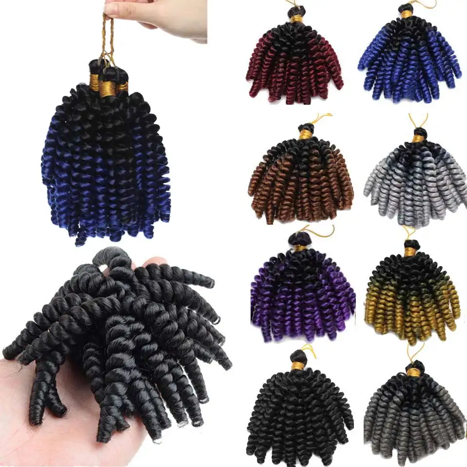 S noilite 6 &quotjumpy Wand Curl вязанные крючком волосы косы ямайский отскок синтетические