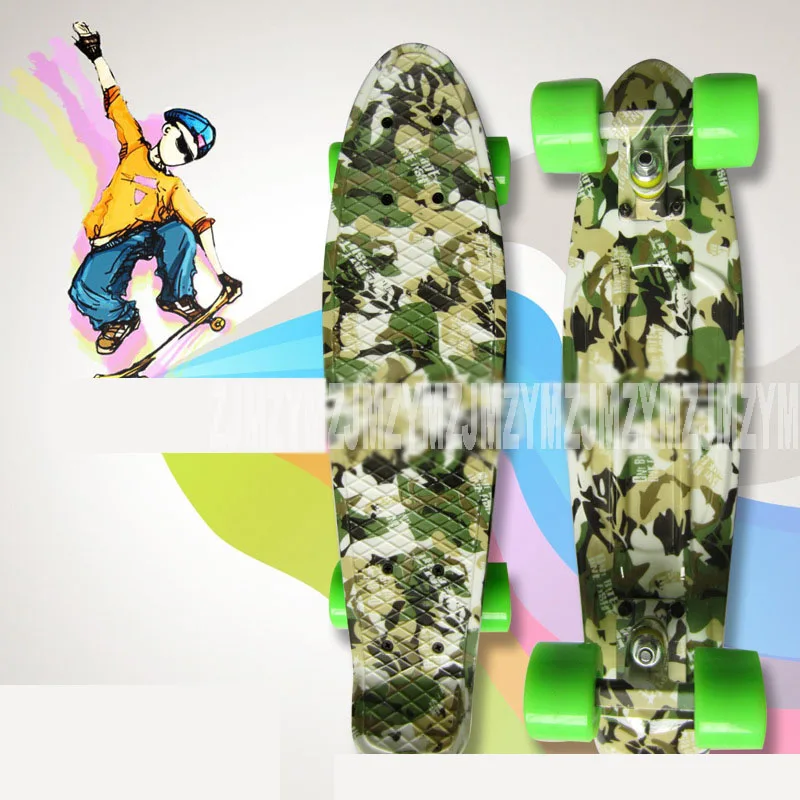 21 цвет 2" дюймов скейтборд-крейсер мини пластик скейт доска Ретро Лонгборд Открытый Взрослый/Дети Графический Печатный скейт - Цвет: Army Brother