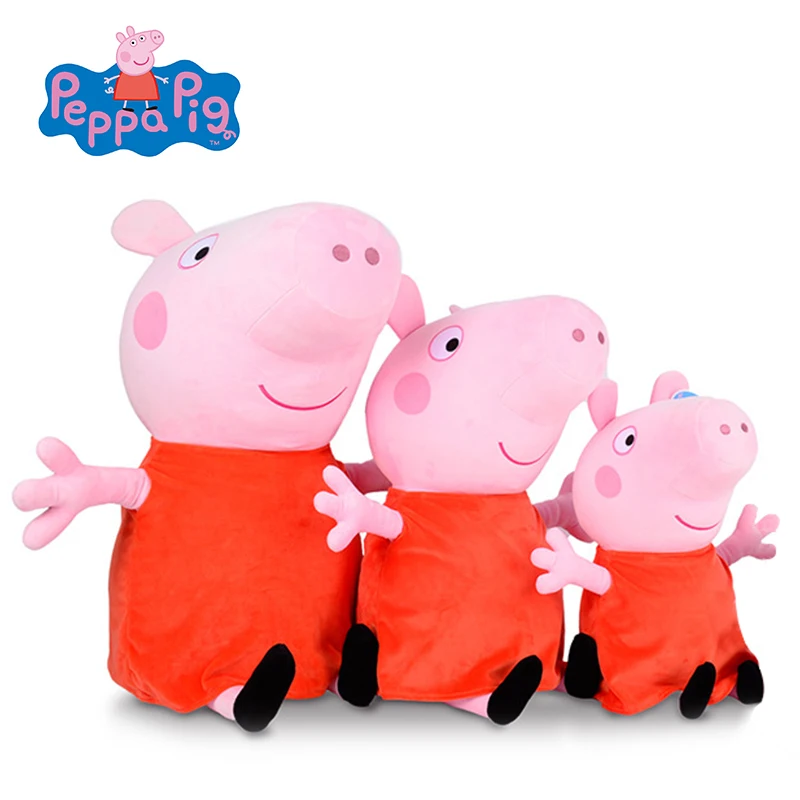 

Genuine Peppa George Pig 19/30/46cm Plush Animal Bedding Sleeping Pillow Case Birthday Cushion Kids Christmas Toys Gift For Girl