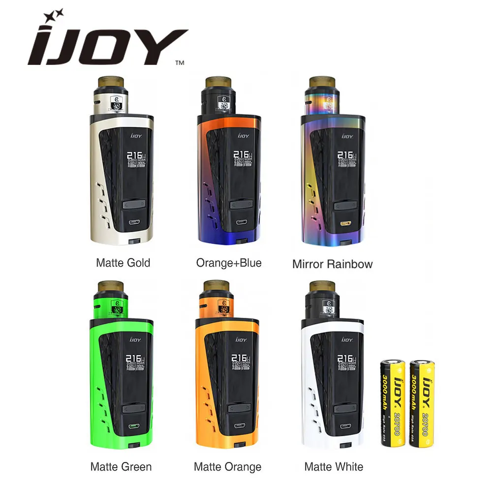 

Original IJOY CAPO 216 SRDA 20700 Squonker Kit COMBO SRDA Tank 216W Huge Power By Dual 20700 6000mAh Batteries Vaping E Cig Kit