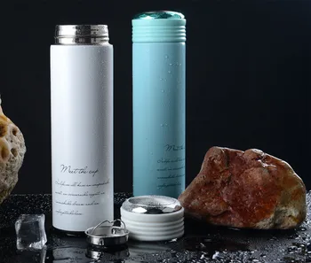 

1PC New Fashion Classic Bussiness Food Grade 304 Stainless Steel Vacuum Cup Heat Cold Insulation Water Bottle NY 011