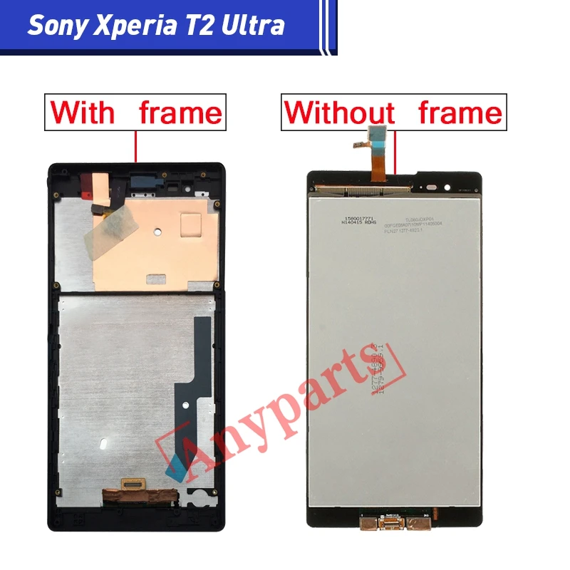 Для sony Xperia T2 Ultra lcd+ кодирующий преобразователь сенсорного экрана в сборе для sony D5322 D5303 D5306 ЖК-дисплей сенсорный экран Замена