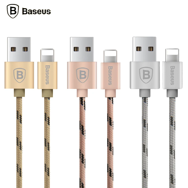 Baseus 0.5m / 1m / 1.5m USB Cable Nylon Braided Fast Data Sync Charging Lightning Cable For iPhone 6 6s Plus 5 5s SE iPad iPod