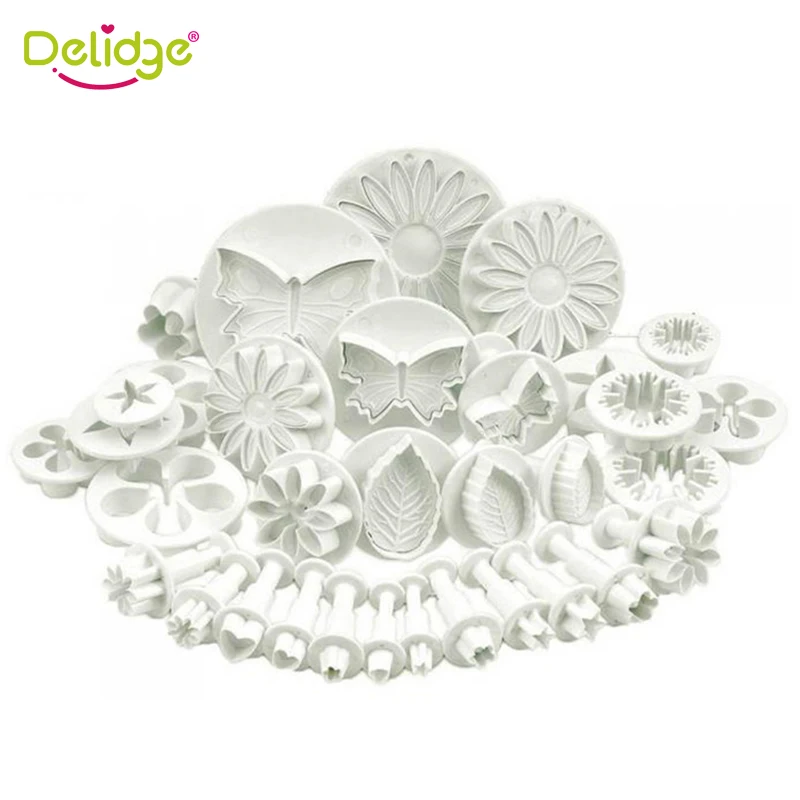 

Delidge 33pcs/set Cake Pastry Plunger Cutters Sugarcraft Cookie Biscuit Baking Mold DIY Christmas Fondant Cake Decorating Tools