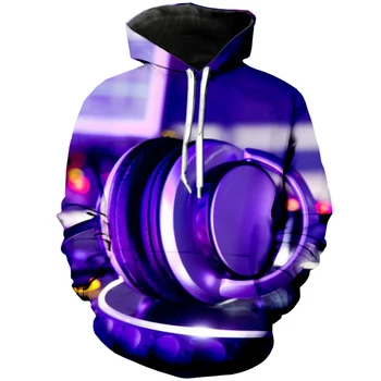 

Jumeast Men/Women Fashion Nightclub DJ Headphones Brand 3D Printed Hoodies Hip-Hop Unisex Sweatshirts S-5XL