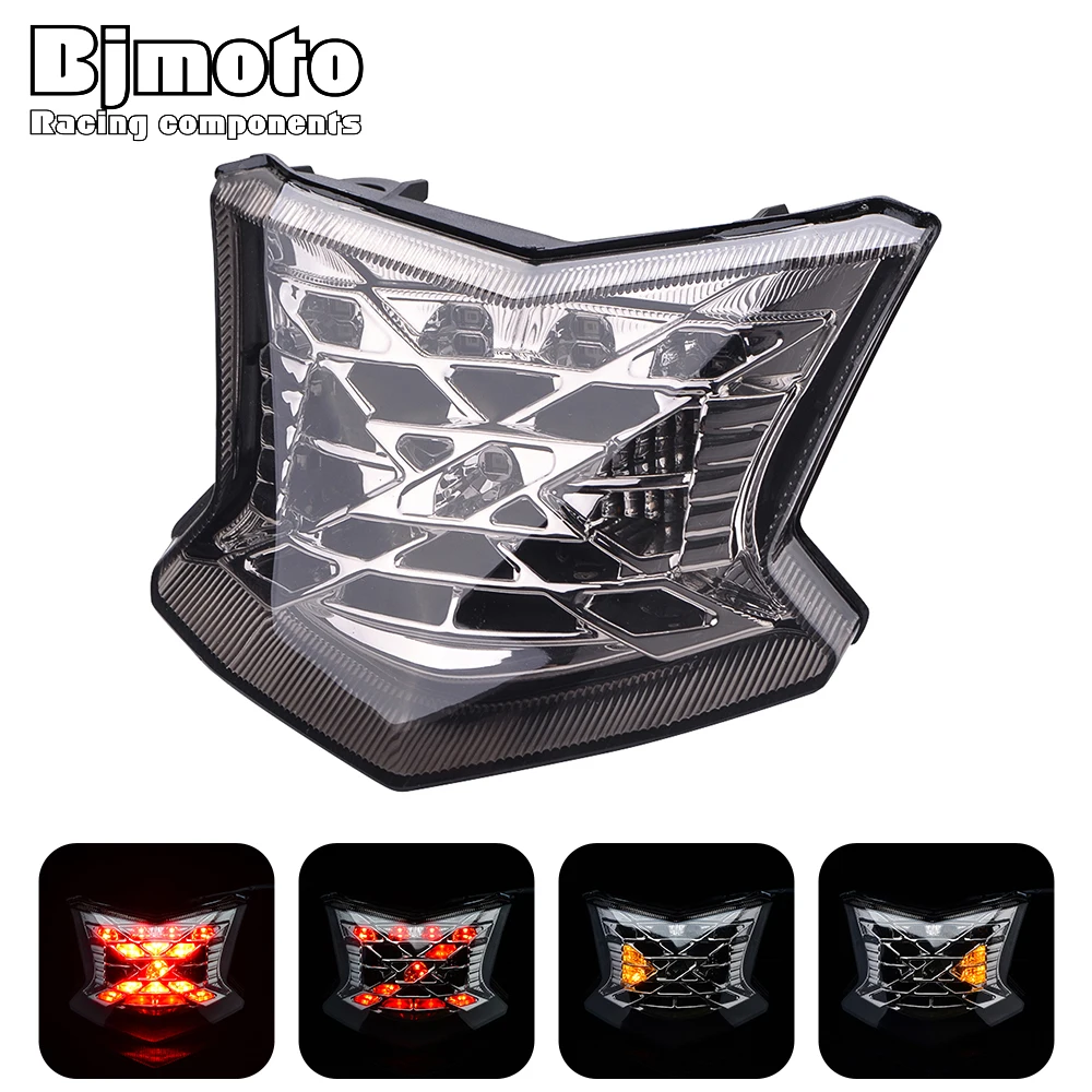 

BJMOTO 12V ABS Motorcycle Tail Light LED Integrated Signal Brake Stop Light For Kawasaki Z650 Ninja650 2017 Z900 2017-2018
