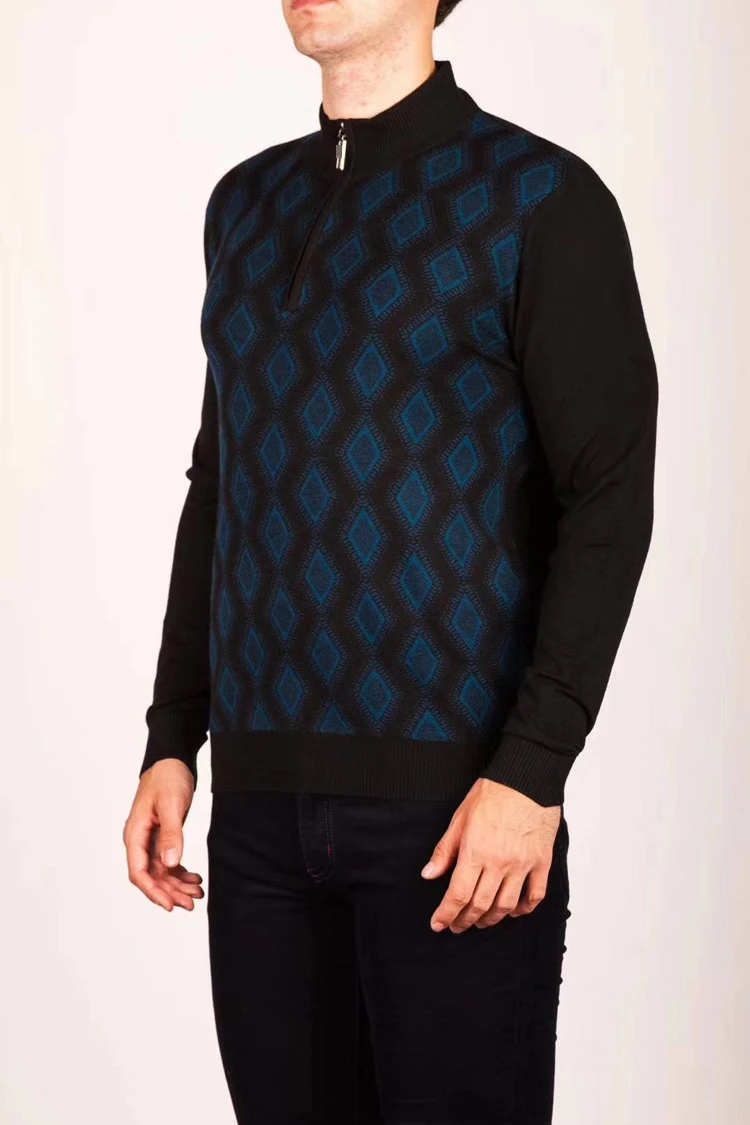 

Billionaire TACE&SHARK Sweater wool men's 2018 new style comfort rhombus designed crocodile skin clothing L-4XL free shipping