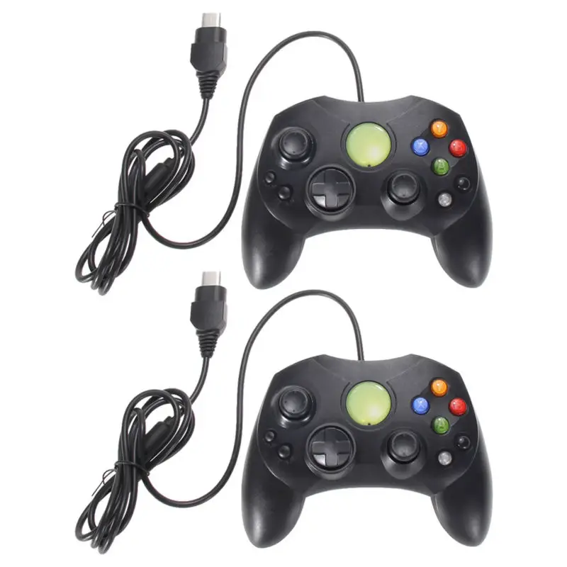 2Pcs/Lot Black Wired Game Controller Professional Gamepad Joystick Game Handle Joypad Game